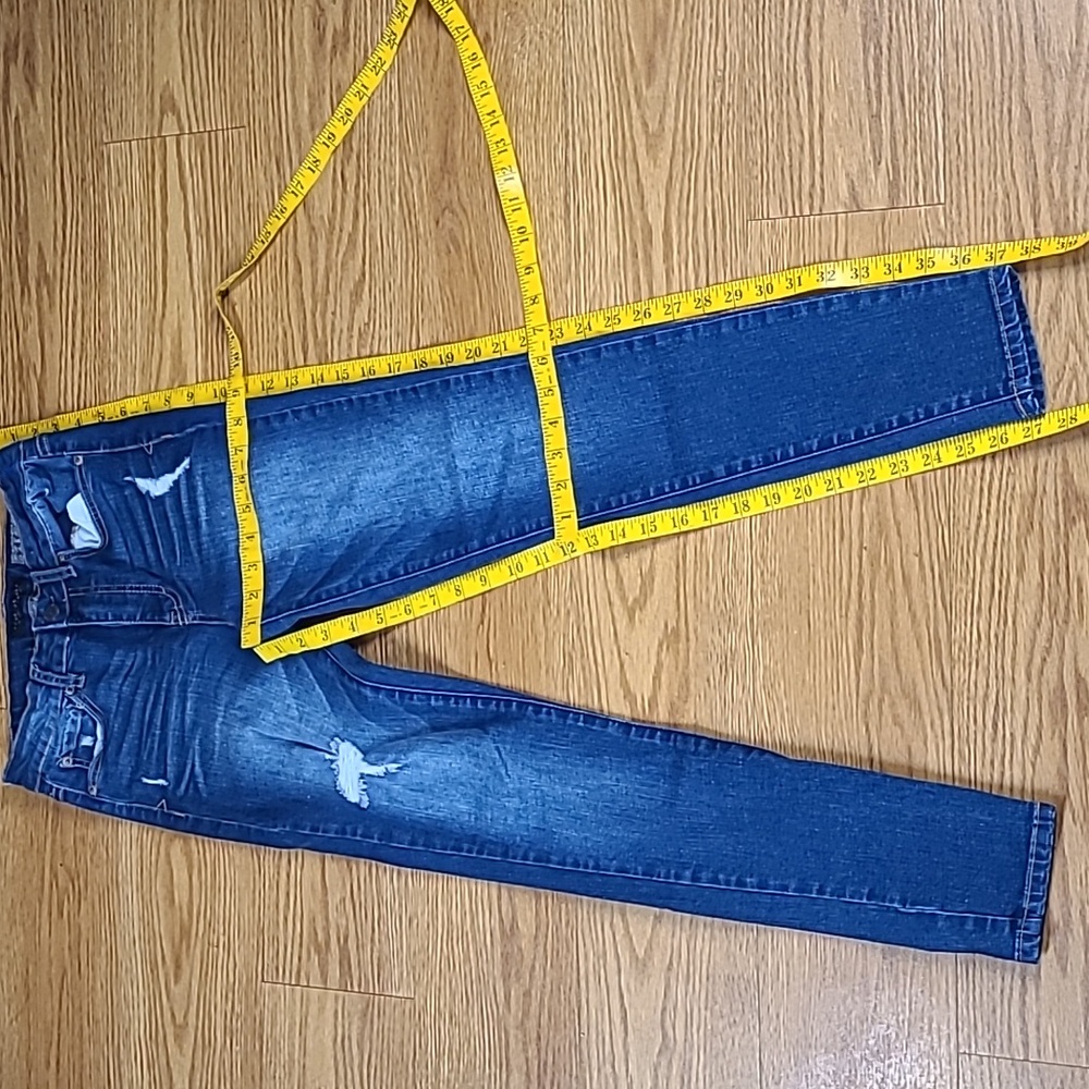 AEROPOSTALE 2x27 GIRLS HIGH WAISTED JEGGING PREOWNED DISTRESED DENIM JEANS